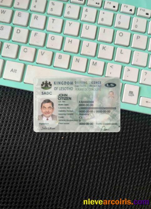 Lesotho driving license photolook